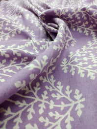 Cotton Linen Semi-Handloom Screen Printed Fabric