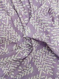 Cotton Linen Semi-Handloom Screen Printed Fabric