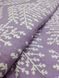 Cotton Linen Semi-Handloom Screen Printed Fabric