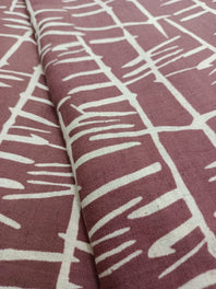 Cotton Linen Semi-Handloom Screen Printed Fabric