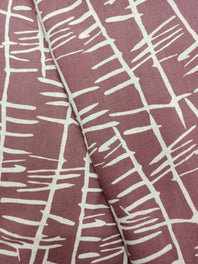 Cotton Linen Semi-Handloom Screen Printed Fabric