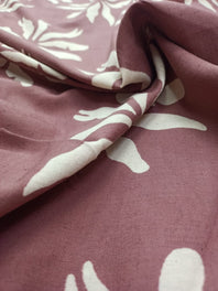 Cotton Linen Semi-Handloom Screen Printed Fabric