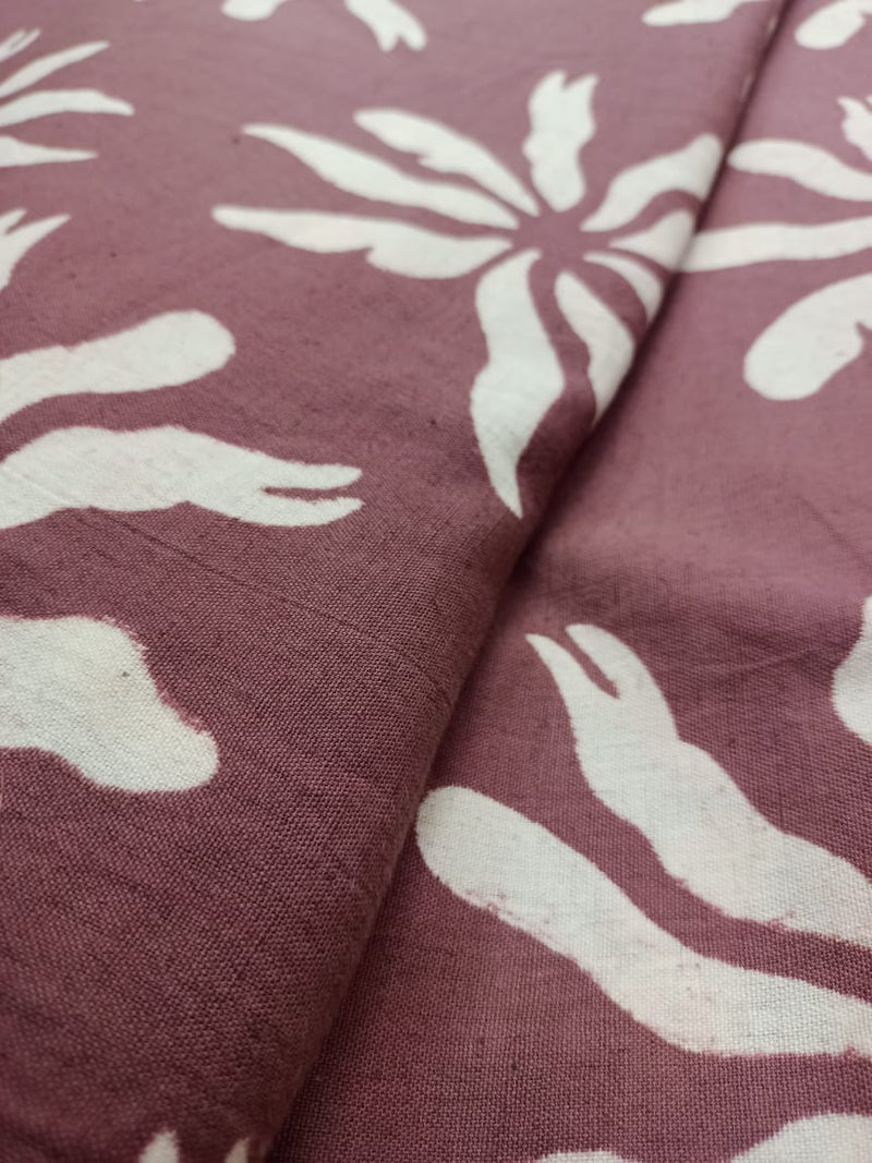 Cotton Linen Semi-Handloom Screen Printed Fabric