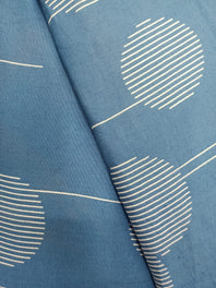 Cotton Linen Semi-Handloom Screen Printed Fabric