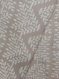 Cotton Linen Semi-Handloom Screen Printed Fabric