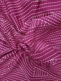 Cotton Linen Semi-Handloom Screen Printed Fabric