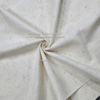 Handwoven Pure Linen 80 Lea Jharna Design Fabric (Cream)