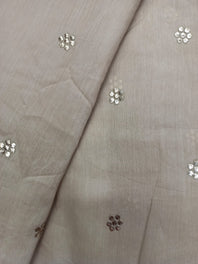 Handwoven Pure Silk Munga Mukaish Work Fabric