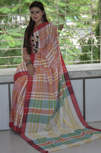 Pure Cotton Handloom Gamcha Saree