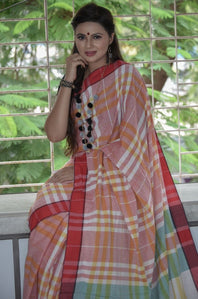 Pure Cotton Handloom Gamcha Saree