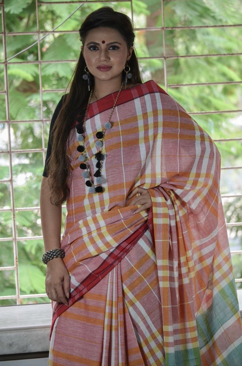 Pure Cotton Handloom Gamcha Saree