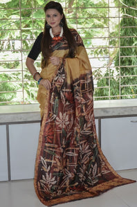 Pure Tussar Batik Silk Saree