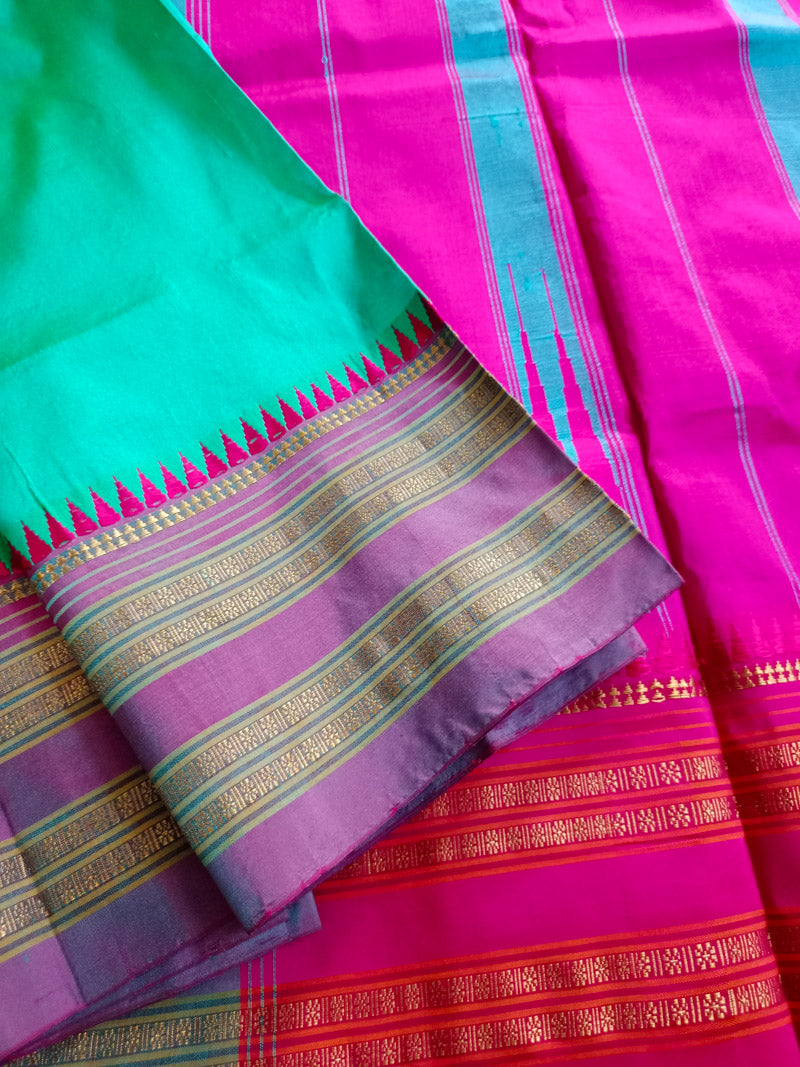 Buy Unnati Silks Unnati Silks Black & Red Woven Design Pure Cotton Narayan  Peth Saree at Redfynd