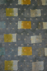 Digital Printed Woven Chanderi Cotton By Silk Golden Zari Booti Fabric