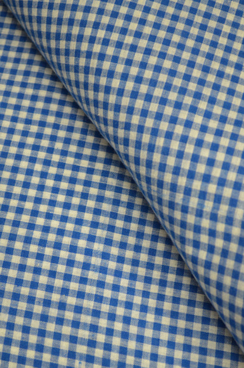 Pure Cotton Semi - Handloom Checkered Fabric ( TO BUY A QUANTITY OF 1.5,2.5,3.5 PLEASE CALL US AT 9930655009)