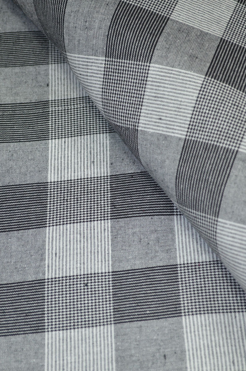 Pure Cotton Semi - Handloom Checkered Fabric ( TO BUY A QUANTITY OF 1.5,2.5,3.5 PLEASE CALL US AT 9930655009)