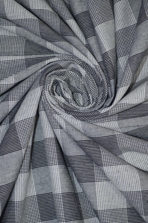 Pure Cotton Semi - Handloom Checkered Fabric ( TO BUY A QUANTITY OF 1.5,2.5,3.5 PLEASE CALL US AT 9930655009)