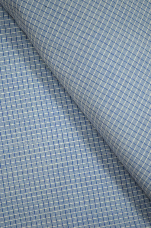 Pure Cotton Semi - Handloom Checkered Fabric ( TO BUY A QUANTITY OF 1.5,2.5,3.5 PLEASE CALL US AT 9930655009)