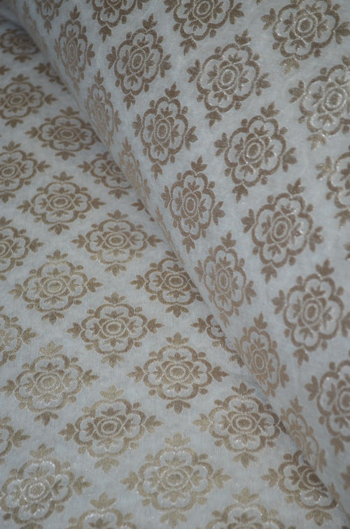 Pure Handloom Cotton by Silk Chanderi Jamdani Zari Butti Fabrics ( TO BUY A QUANTITY OF 1.5,2.5,3.5 PLEASE CALL US AT 9930655009)