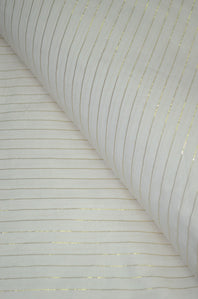 Super Soft Woven Handloom Mulmul Zari Lined Fabric