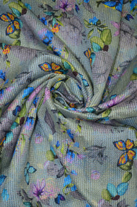 Digital Printed Zari Kota Net Fabric ( TO BUY A QUANTITY OF 1.5,2.5,3.5 PLEASE CALL US AT 9930655009)