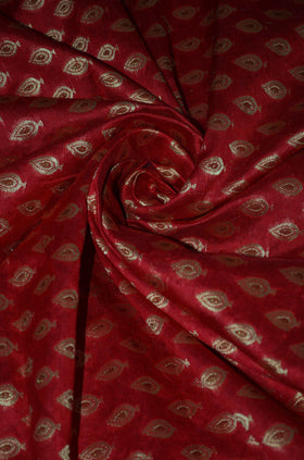 Chanderi  Brocade  Butti Silk Finish Fabric( To buy a quantity of 1.5,2.5,3.5 please call us on 9930655009)