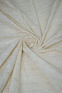 Mulmul Cambric Cotton Embroidered Fabric