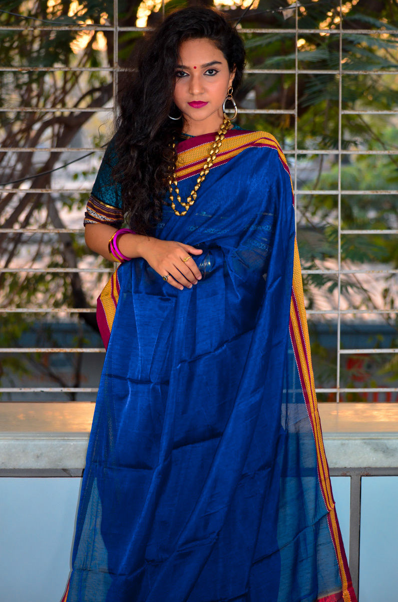 Traditional Ilkal Solid Colored Saree