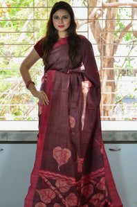 Pure Tussar Batik Silk Saree