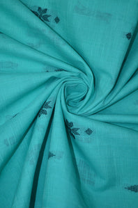 Cotton Slub Jamdani Booti Inspired Fabric ( TO BUY A QUANTITY OF 1.5,2.5,3.5 PLEASE CALL US AT 9930655009)
