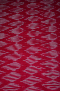 Pure Mercerised Handloom Cotton Double Ikat Fabric