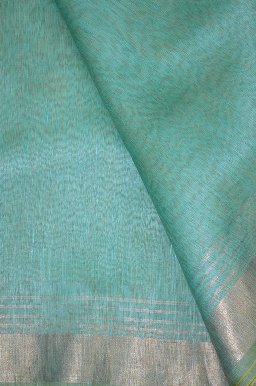 Pure Yarn Dyed Handloom Silk Linen Dual Shade (Dhoop Chaun) Zari Bordered Fabric ( To book an option of 1.5,2.5,3.5 etc Please call us on 9930655009)