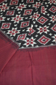 Handwoven Double Ikat Telia Rumal Mercerized Cotton Dupatta