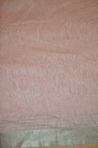 Pure Yarn Dyed Handloom Silk Linen Dual Shade (Dhoop Chaun) Zari Bordered Fabric