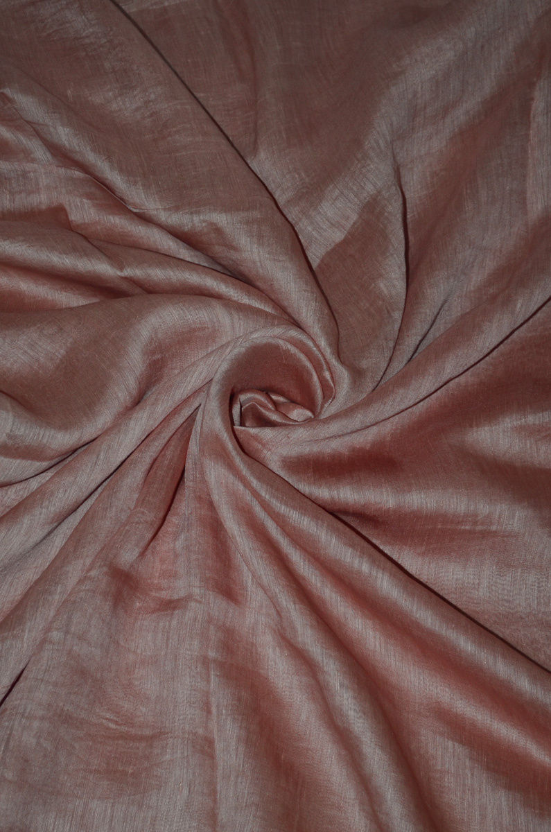 Pure Yarn Dyed Handloom Silk Linen Fabric