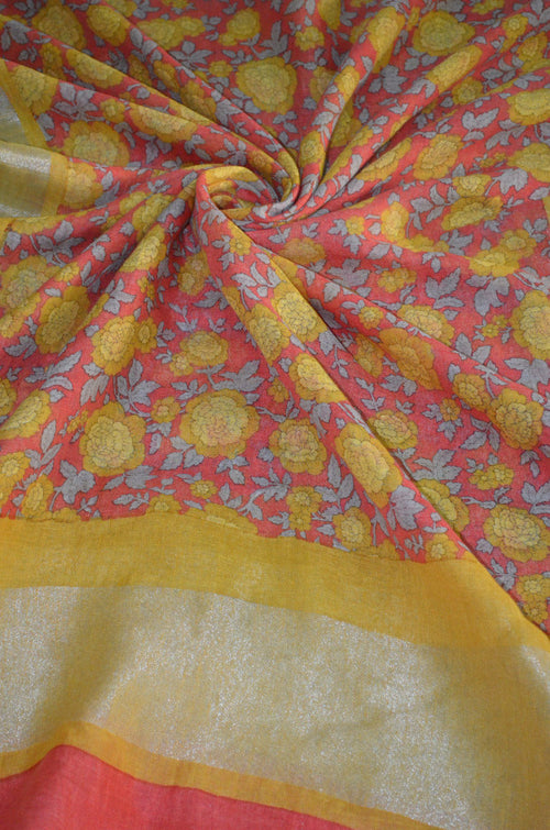 Pure Linen Digital Printed Dupatta