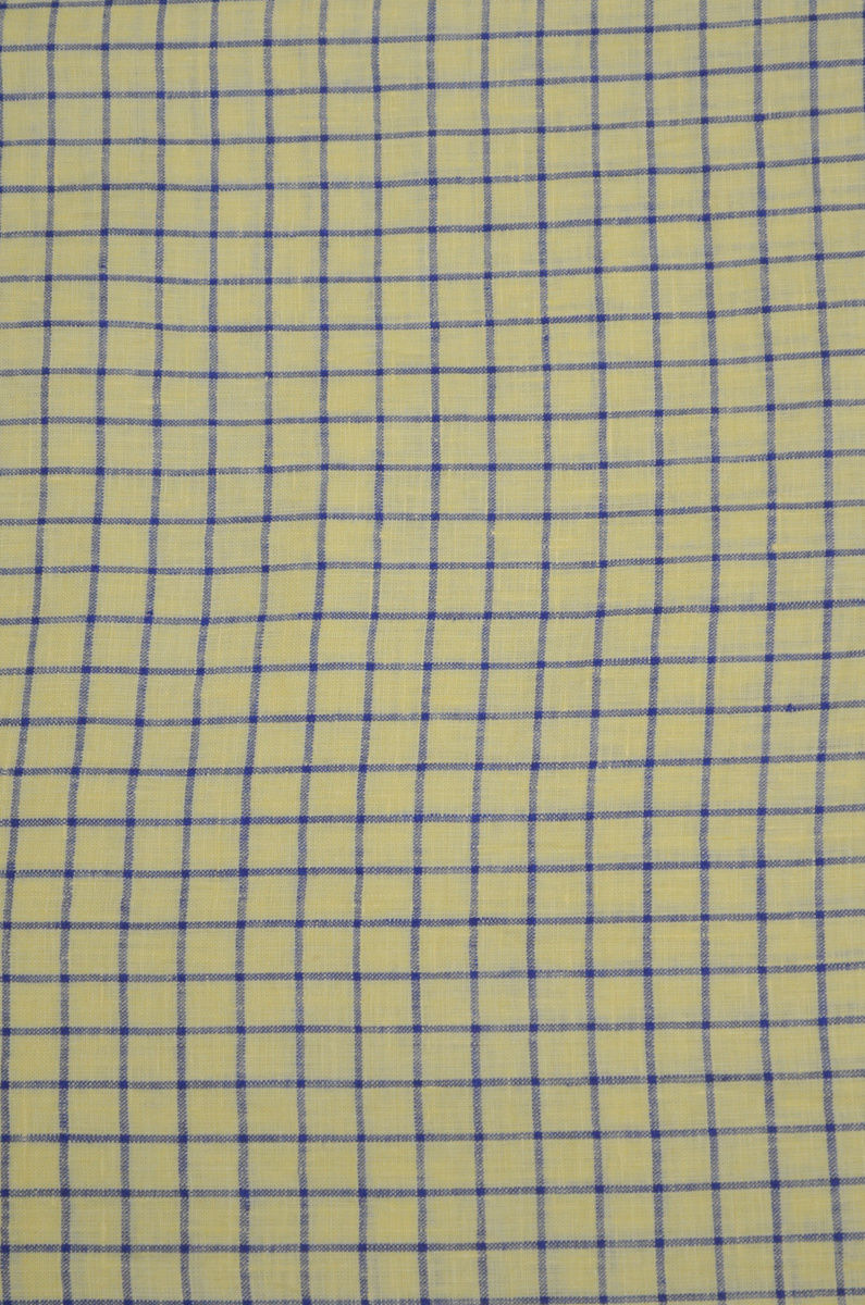 Pure  Mercerized  Premium Linen by Linen  Checkered Fabrics
