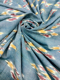 Pure Handloom Soft Cotton Double Ikat Fabric