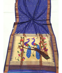 Copy of Pure Silk Paithani Peacock Designed Woven Pallu Saree - (This is a double paddar/pallu paithani saree)