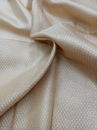 100% Pure Muga Tussar With Minutely Woven Triangle Buttis Handloom Silk Fabric