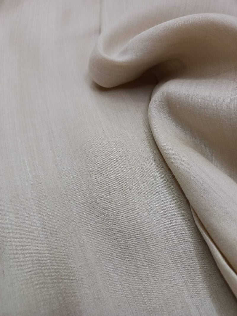100% Pure Kora Muga Tussar Plain Handloom Natural Silk Fabric