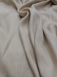 100% Pure Kora Muga Tussar Plain Handloom Natural Silk Fabric