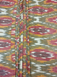 Two Ply Handloom Cotton Double Ikat Fabric