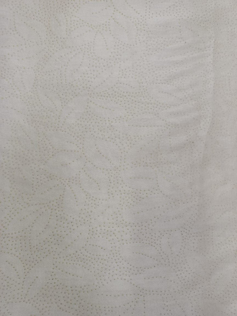 Jute Georgette Badla Work Super Soft Textured Fabric