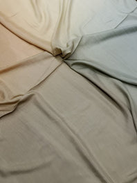 Artisanal Hand Dyed Soft Modal Muslin Mul Silk Ombre Shaded Fabric