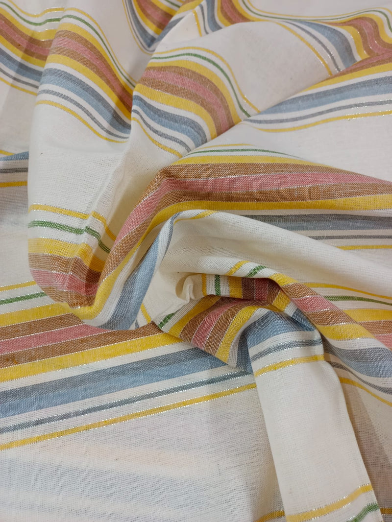 Semi Handloom Pure Cotton Fabric