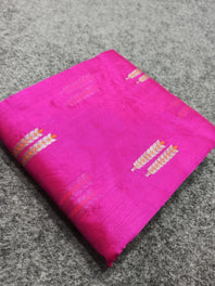 Handwoven Katan Chanderi Traditional Needle Woven Fine Textured Butidar Pure Silk Saree (With Blouse) ( FOR A VIDEO OF THIS SAREE PLEASE CALL US AT 9930655009)