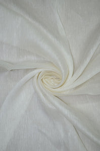 Pure Milk White Dyeable Silk Linen Fabric