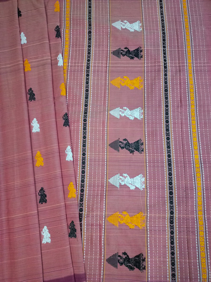 Handloom Mercerised Cotton Gollabhama Saree